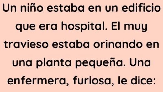 Un niño estaba en un edificio que era hospital