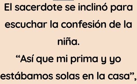 El sacerdote se inclino para escuchar a la nina