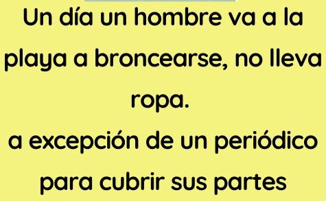 Un dia un hombre va a la playa