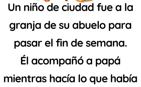 Un nino de ciudad fue a la granja de su abuelo